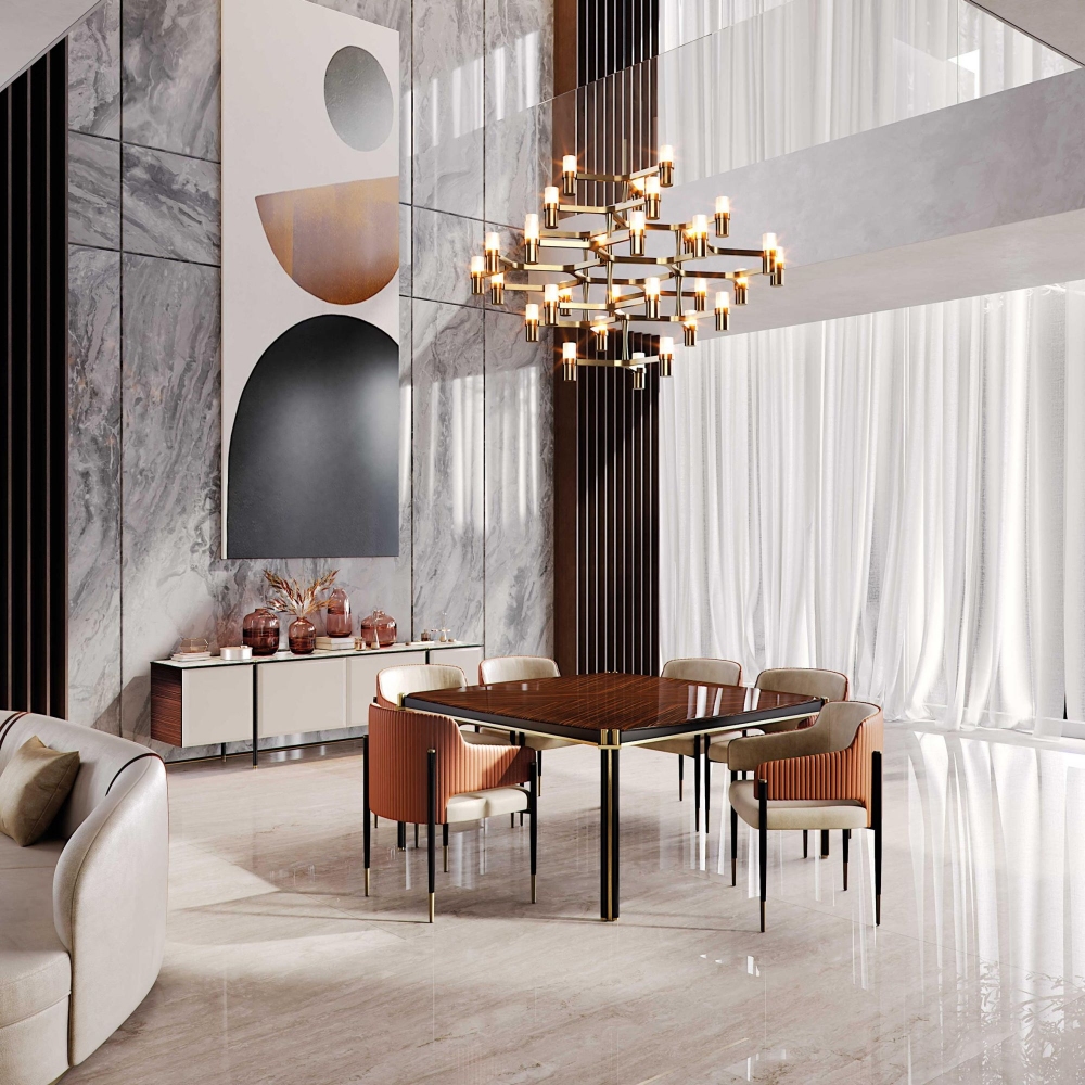 Capital Tavolo quadrato Tudor 165x165x76h cm