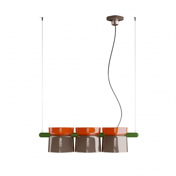 Ferroluce Yakitori C2790 3 elements Pendant Lamp