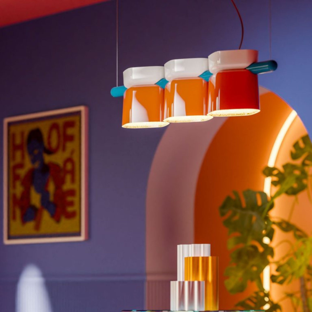 Ferroluce Yakitori C2790 3 elements Pendant Lamp