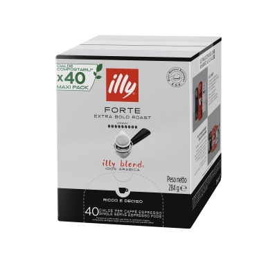 Illy 40 cialde caffè E.S.E. monodose tostato Forte