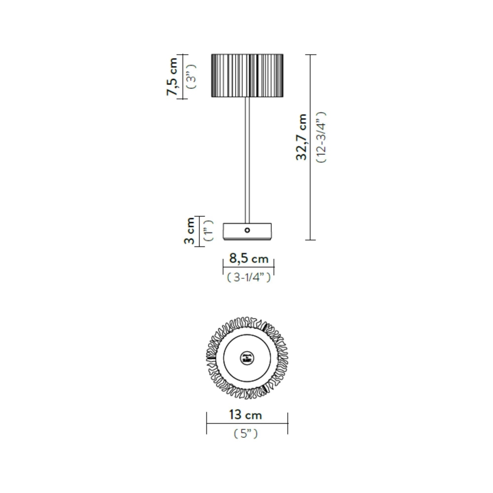 Slamp Accordéon Battery Rechargeable Table Lamp