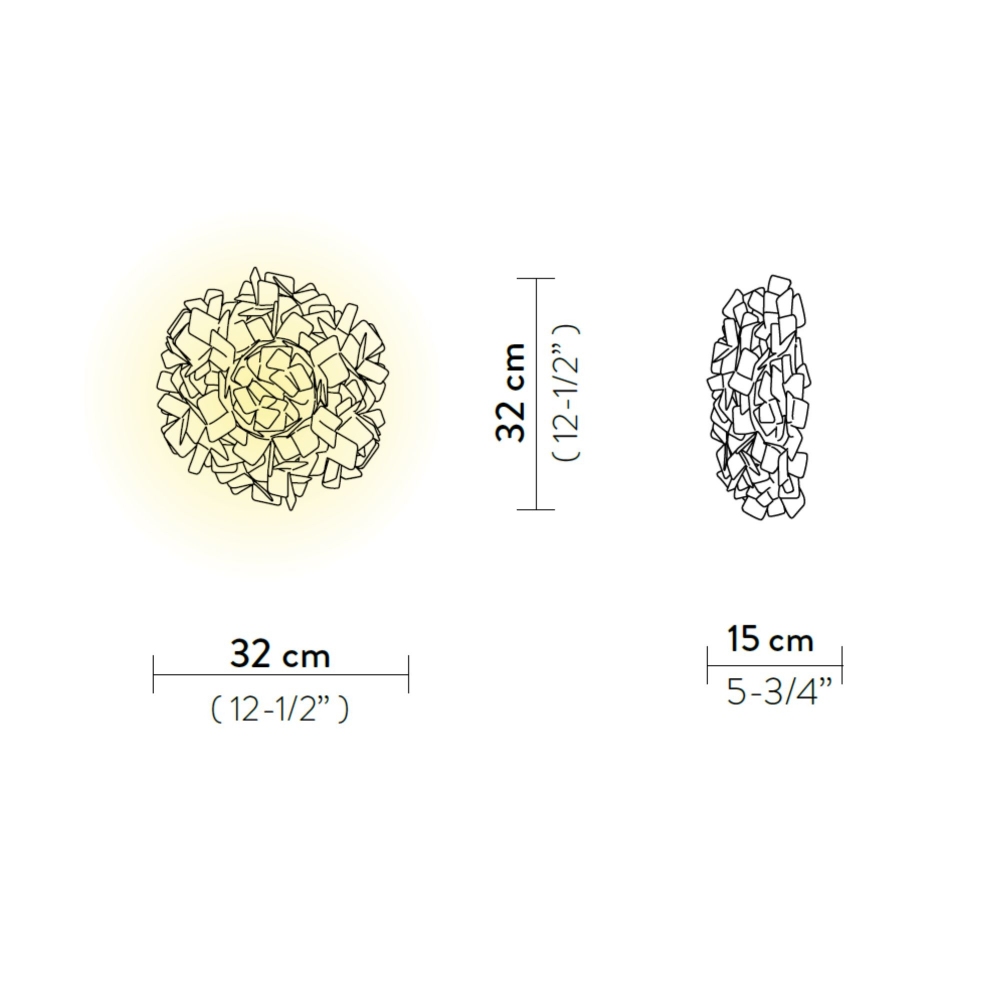 Slamp Lampada da parete/soffitto Clizia Mini