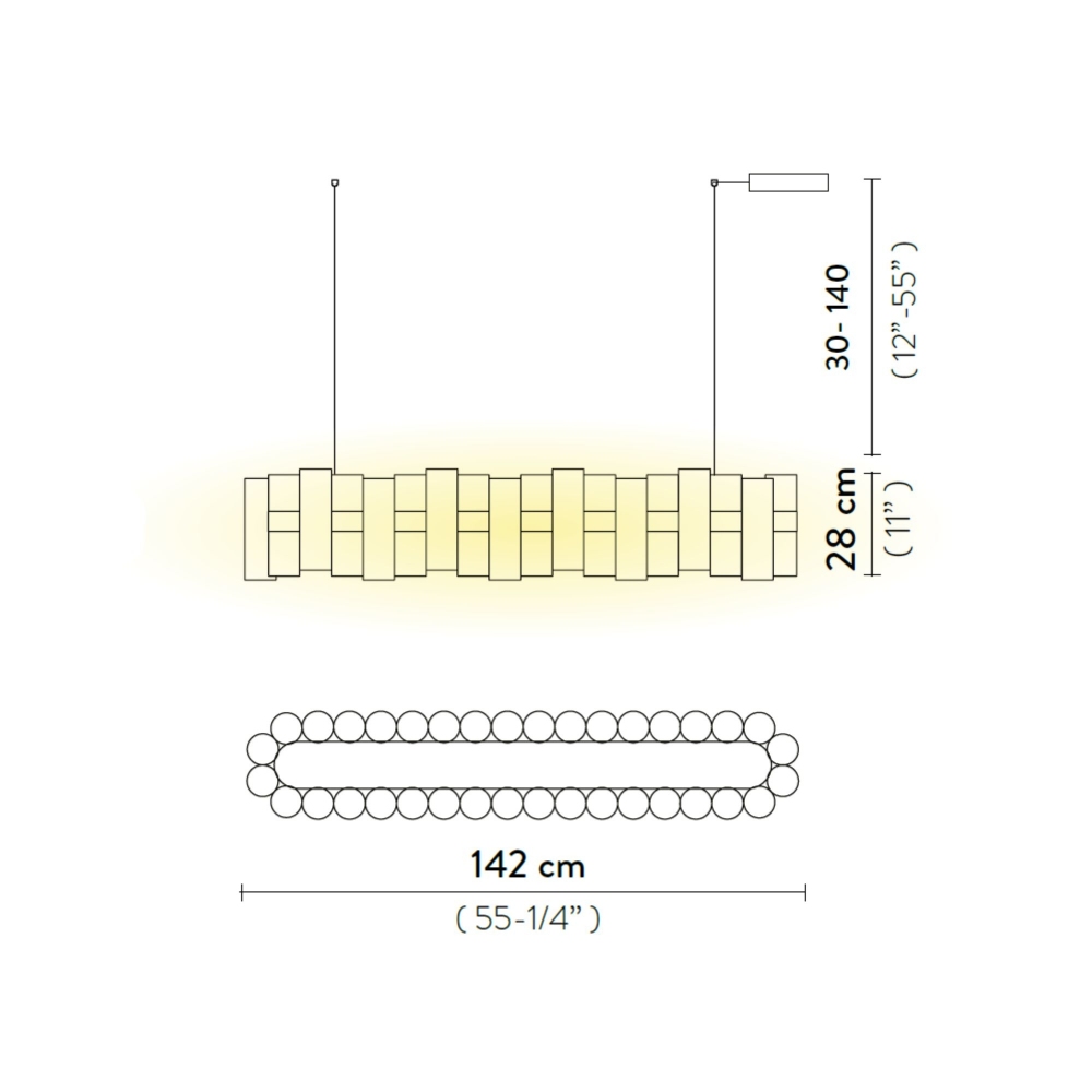 Slamp Lampada a sospensione La Lollo Linear 140