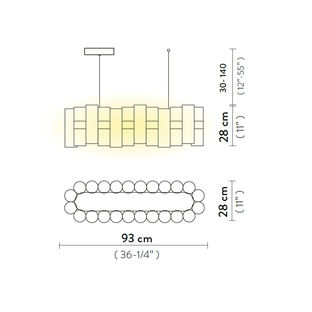 Slamp La Lollo Linear 100 Pendant Lamp