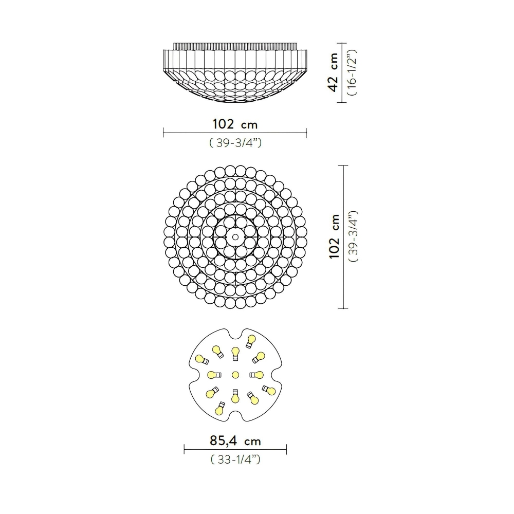 Slamp Lampada da soffitto Odeon 100