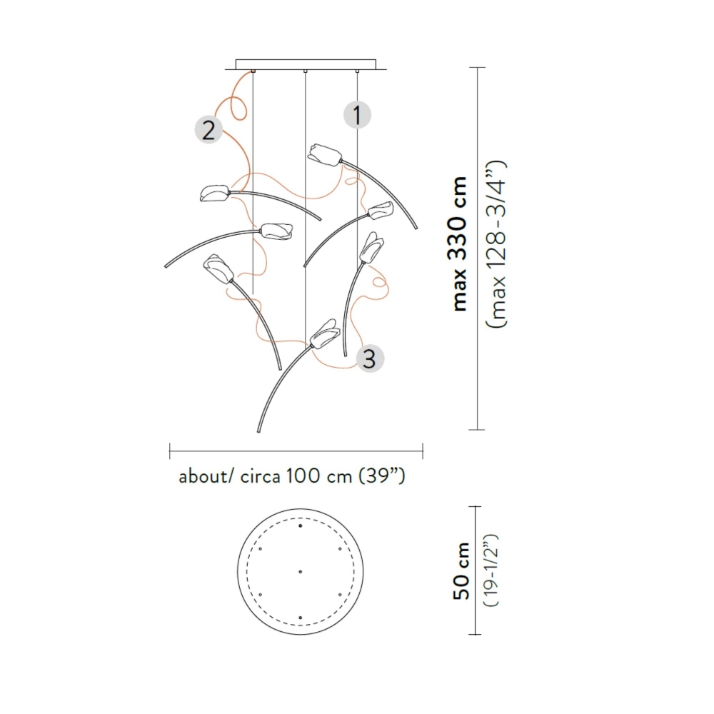 Slamp Lampada a sospensione Tulip 14 Round