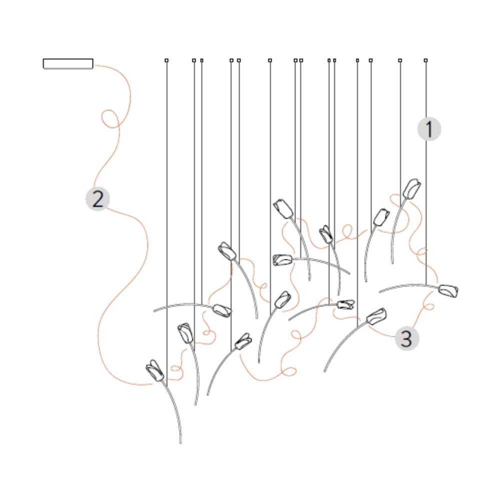 Slamp Tulip 14 Free-Standing Pendant Lamp