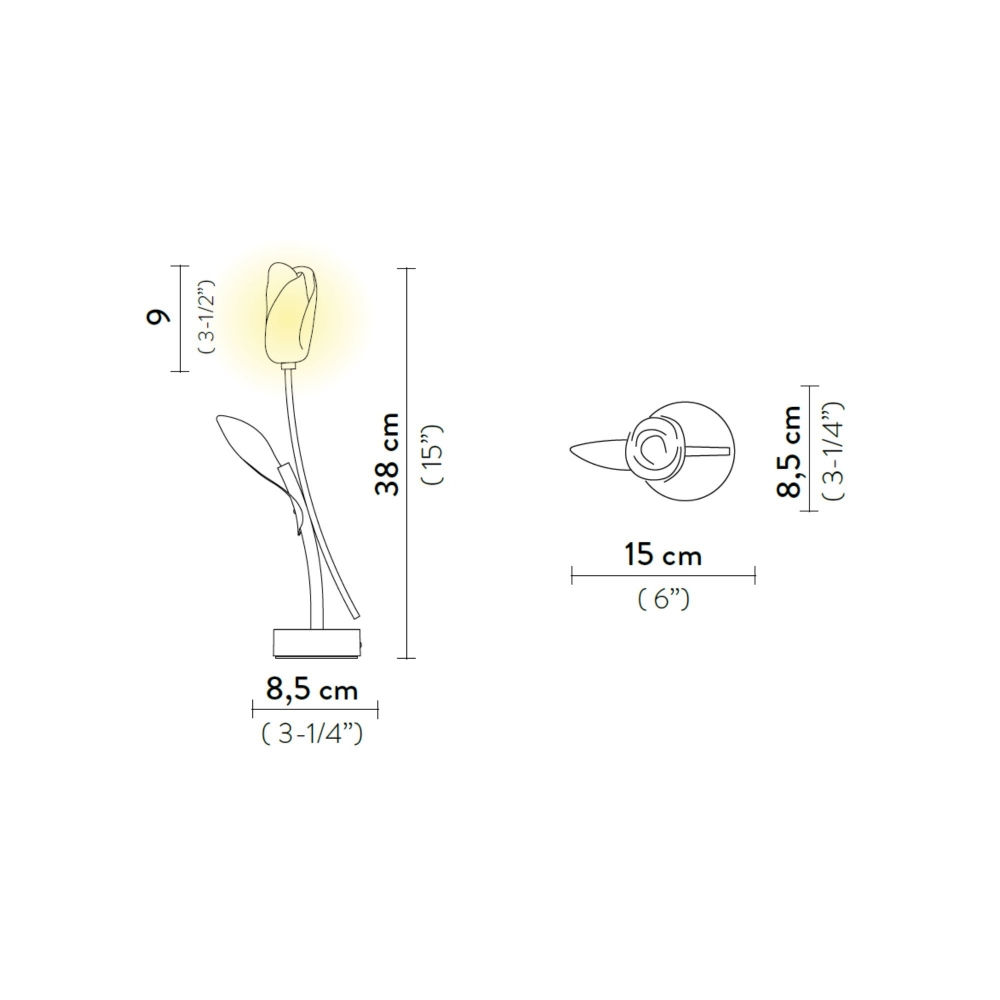 Slamp Tulip Battery Rechargeable Table Lamp
