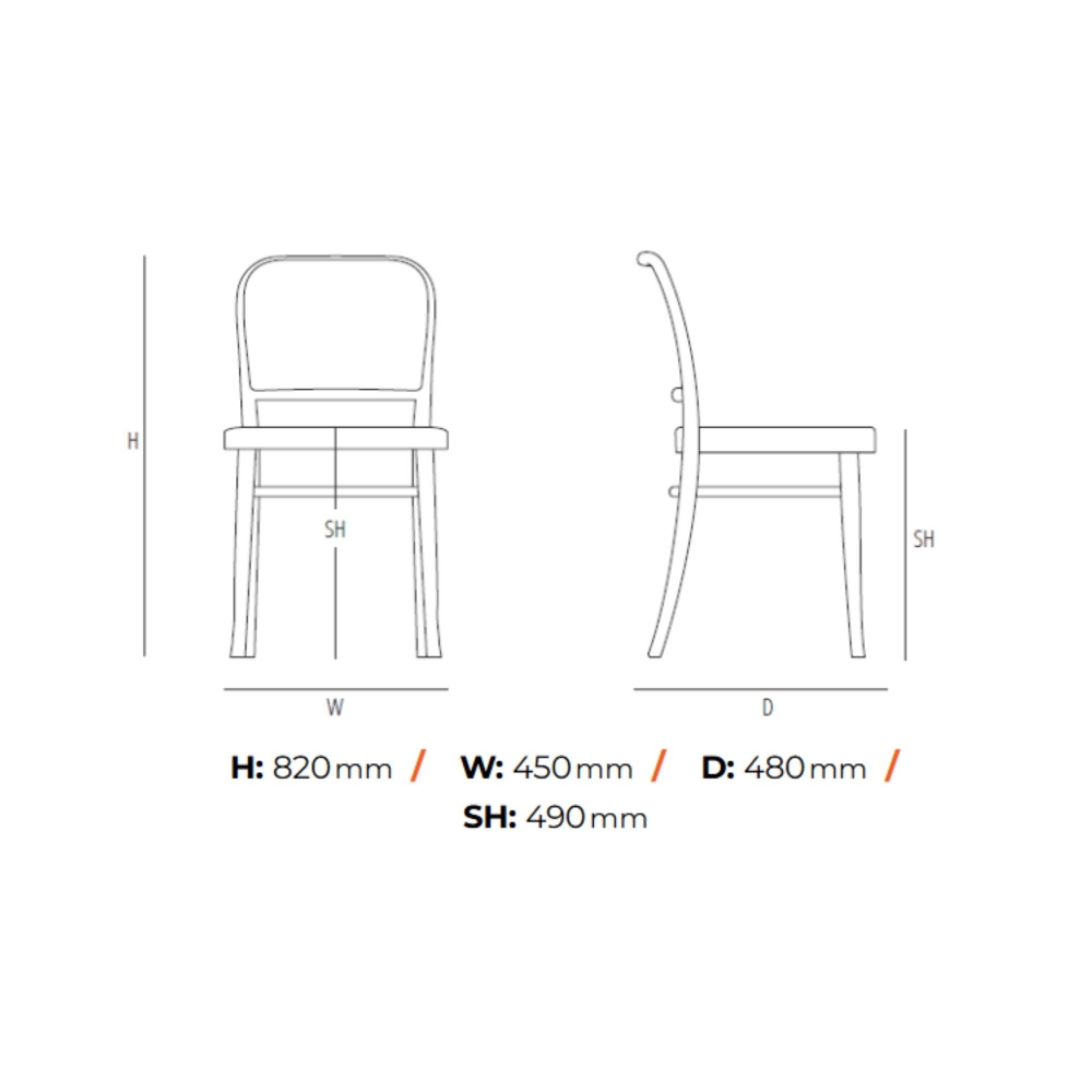 Wiener GTV Design N.811 chair - Natural Wood