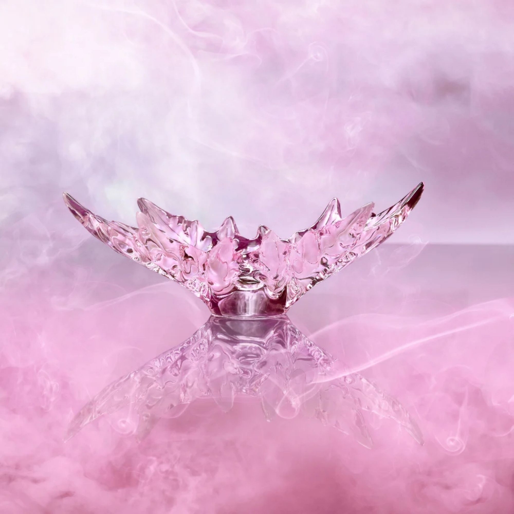 Lalique Coppa in cristallo Champs Élysées Lustré Rose