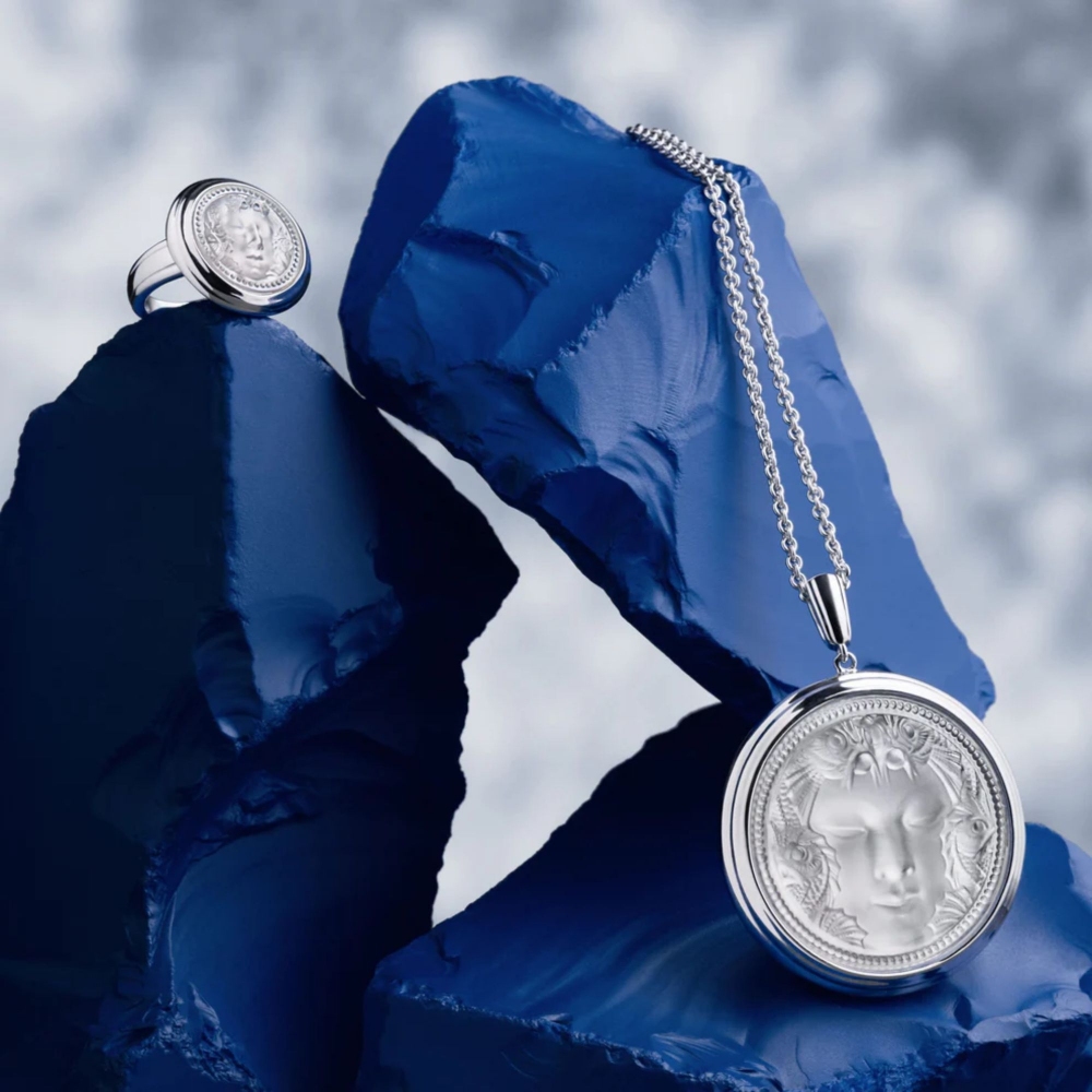 Lalique Ciondolo rotondo in cristallo Aréthuse Incolore