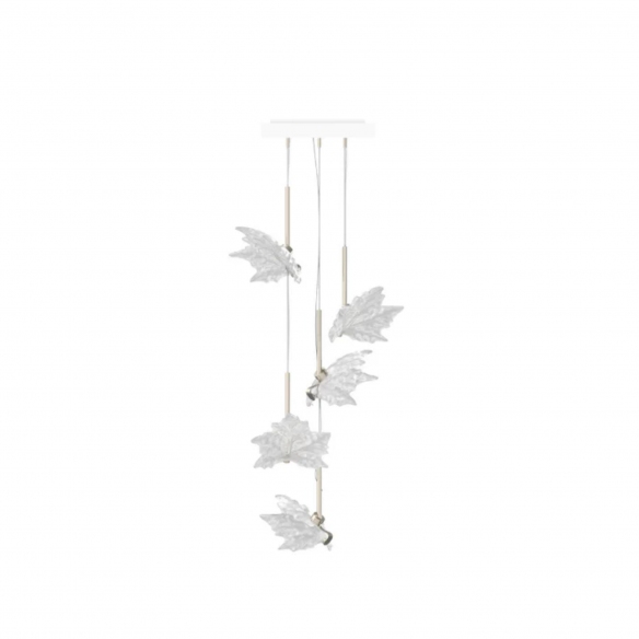 Lalique Champs-Élysées Liane Medium Pendant Lamp in Nickel Finish