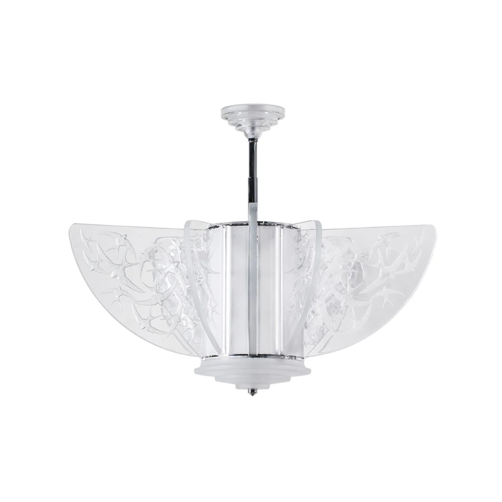 Lalique Hirondelles Large Chandelier