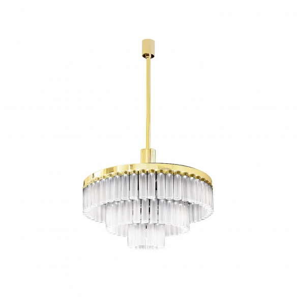 Lalique Orgue 3R Chandelier - Gold Finish