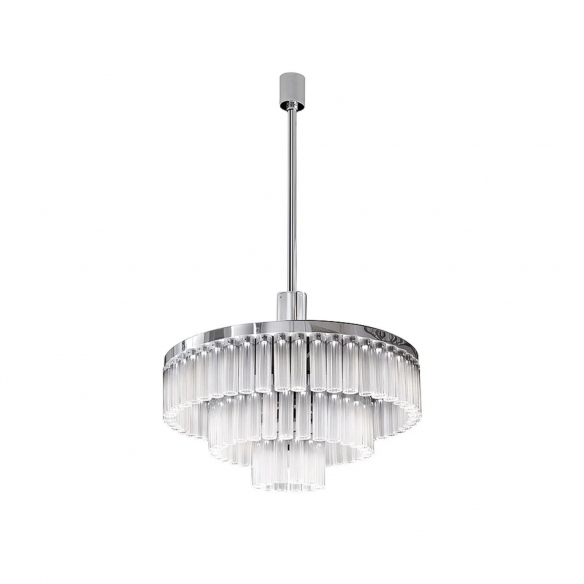 Lalique Orgue 3R Chandelier - Chome Finish