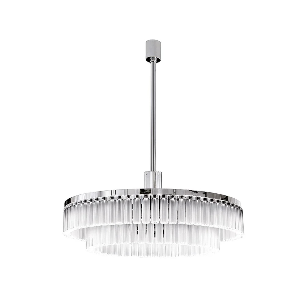 Lalique Orgue 2R Chandelier - Chrome...