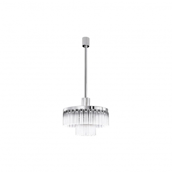 Lalique Orgue 2R MM Chandelier - Chrome Finish