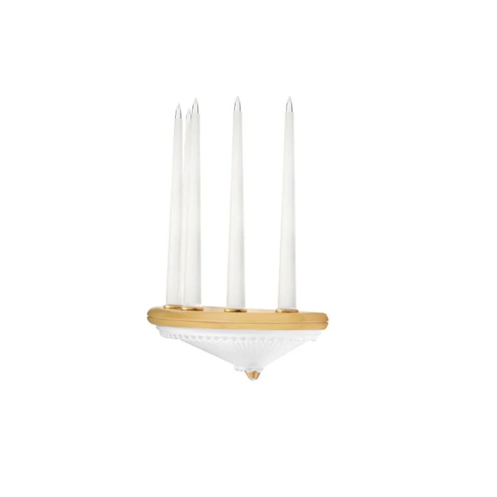 Lalique Lampada da parete in cristallo Perles 5 elementi - Finitura Dorata