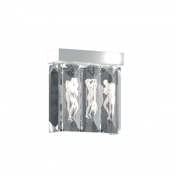 Lalique Serene 5 Prisms Figurine Rectangular Wall Lamp