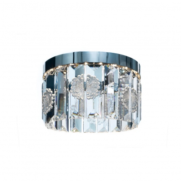 Lalique Lampada da soffitto in cristallo Serene 18 Prisms Dahlia Circular
