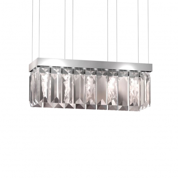 Lalique Serene 26 Prisms Figurine Rectangular Pendant Lamp