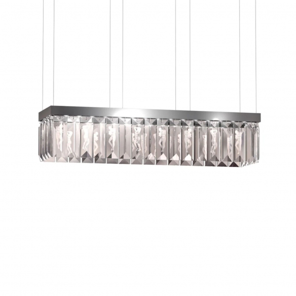 Lalique Serene 40 Prisms Figurine Rectangular Pendant Lamp
