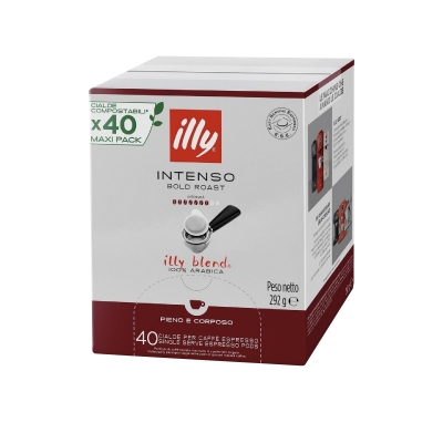 Illy 40 cialde caffè E.S.E. monodose tostato Intenso
