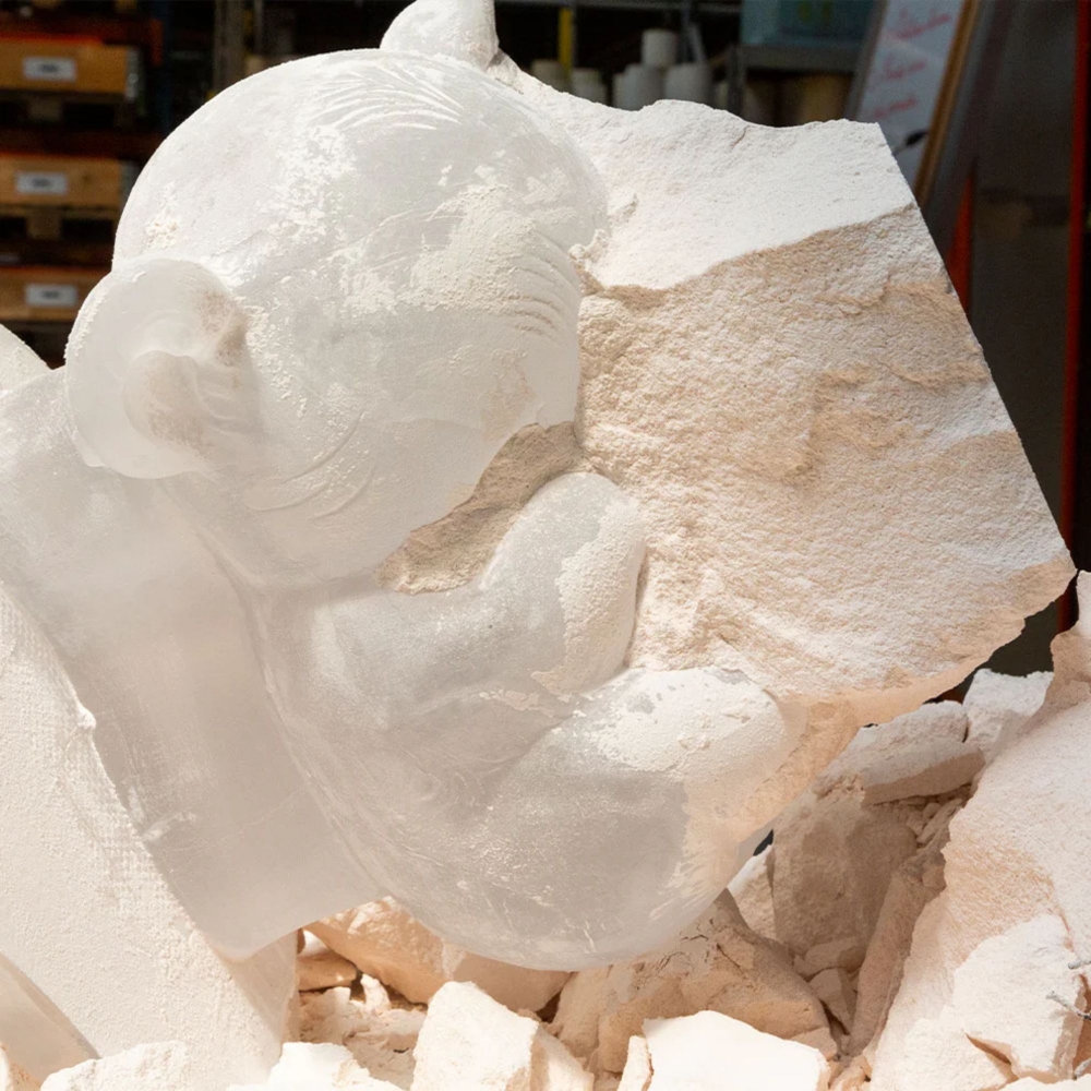 Lalique Scultura in cristallo Meng-Meng Grande, Han Meilin And Lalique, 2019