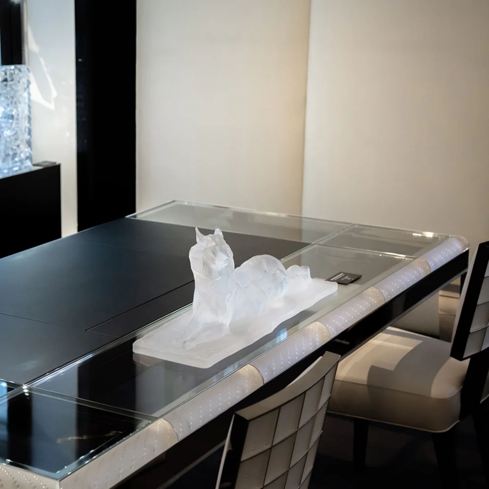 Lalique Scultura in cristallo Loup d'Égypte Couché Rembrandt Bugatti By Lalique 2014