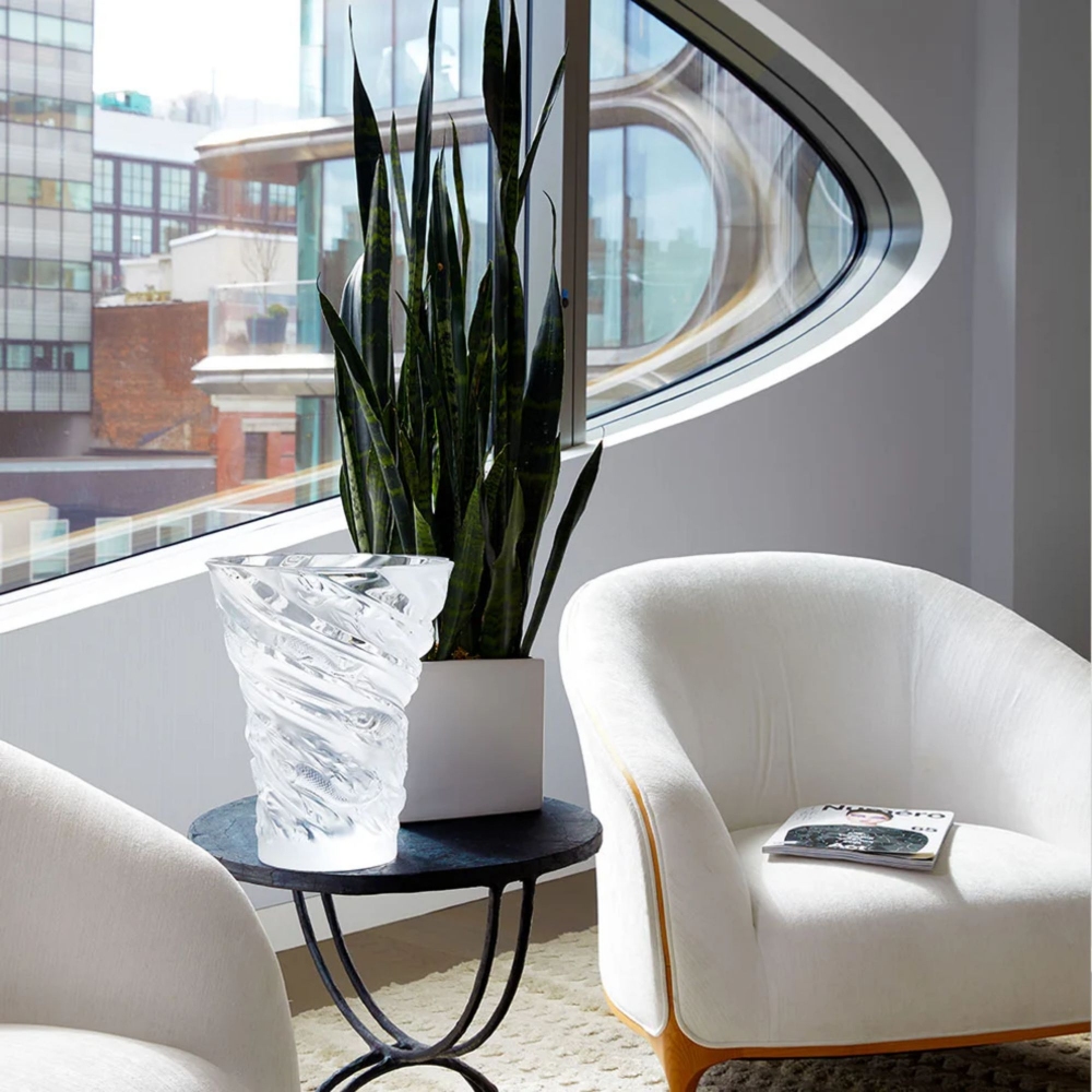 Lalique Carpes Koi Crystal Vase