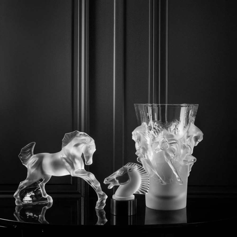Lalique Vaso in cristallo Equus - Edizione limitata e numerata