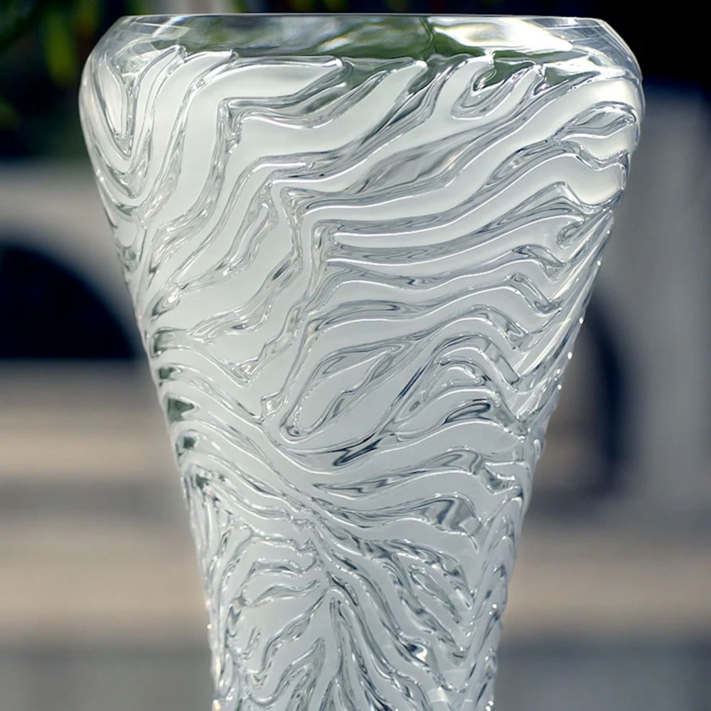 Lalique Zèbre Relief Brillant Crystal Vase - Limited and Numbered Edition