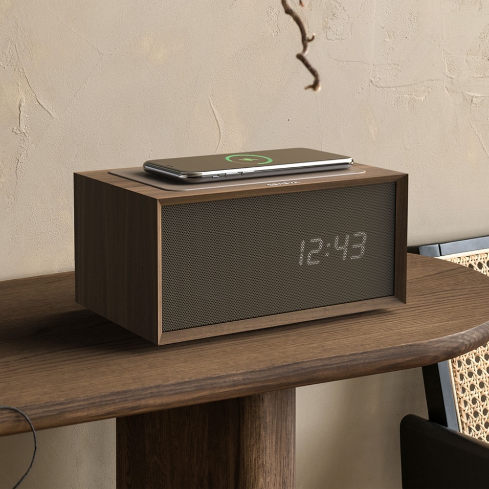 Geneva Time Digital Bluetooth Speaker with Wireless Charging