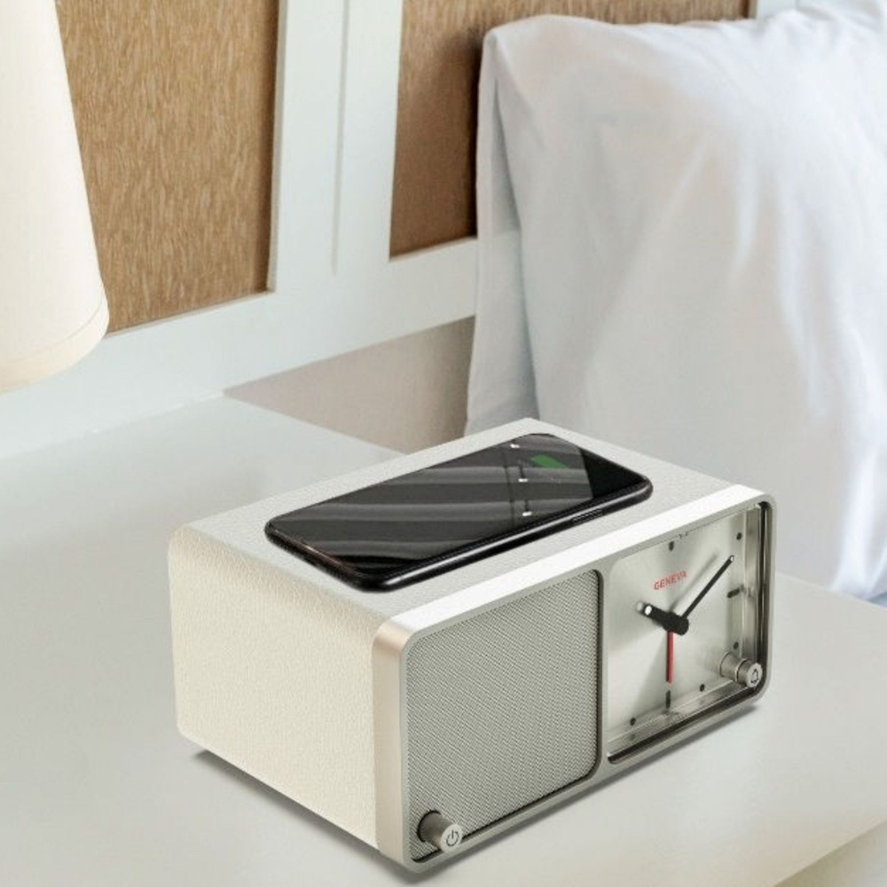 Geneva Geneva Time Bluetooth Speaker with Wireless and USB Charging