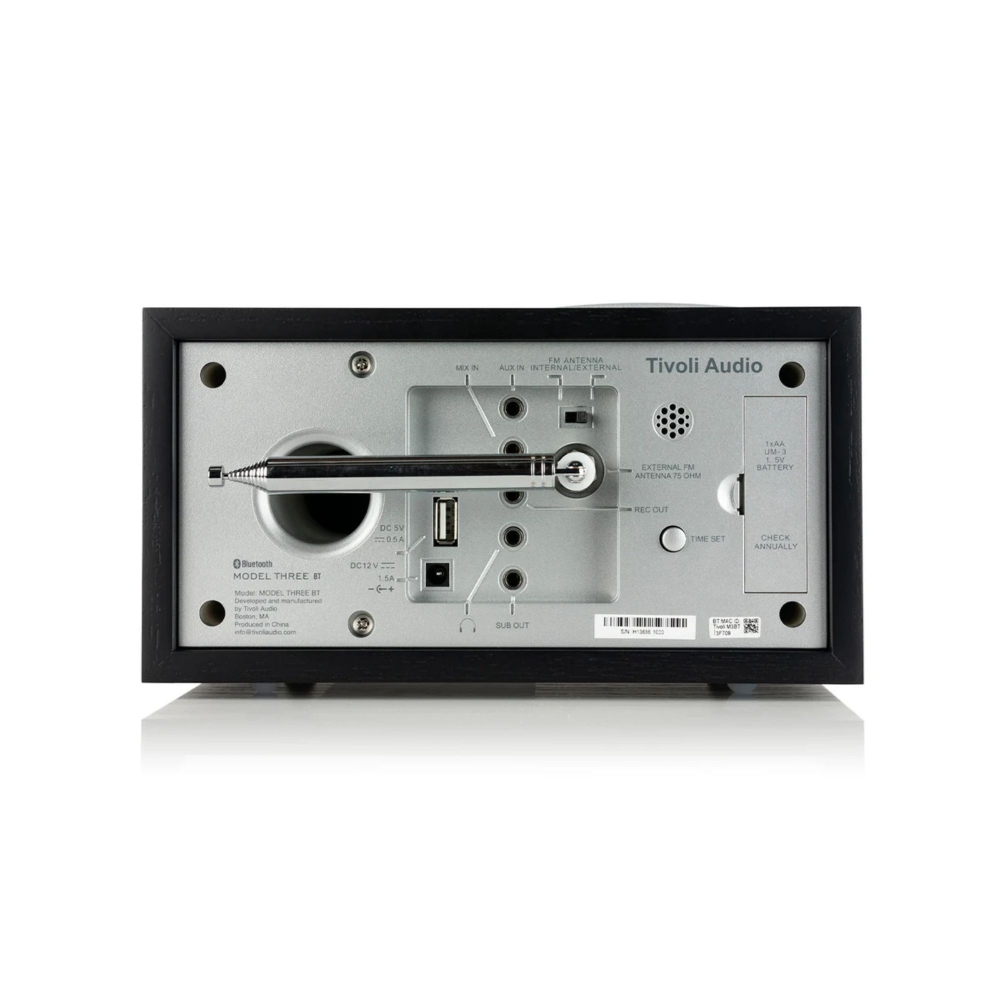 Tivoli Audio Speaker AM/FM/Bluetooth Clock Radio Model Three BT