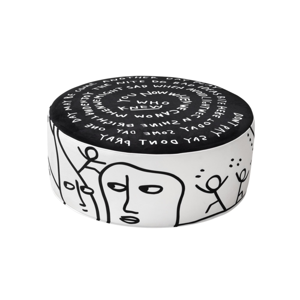 Qeeboo Eclipse Etching Large Pouf