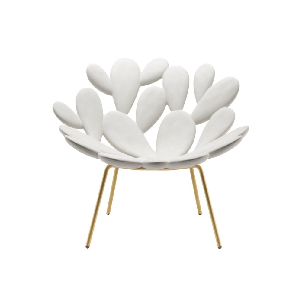 Qeeboo Filicudi Brass Lounge Armchair