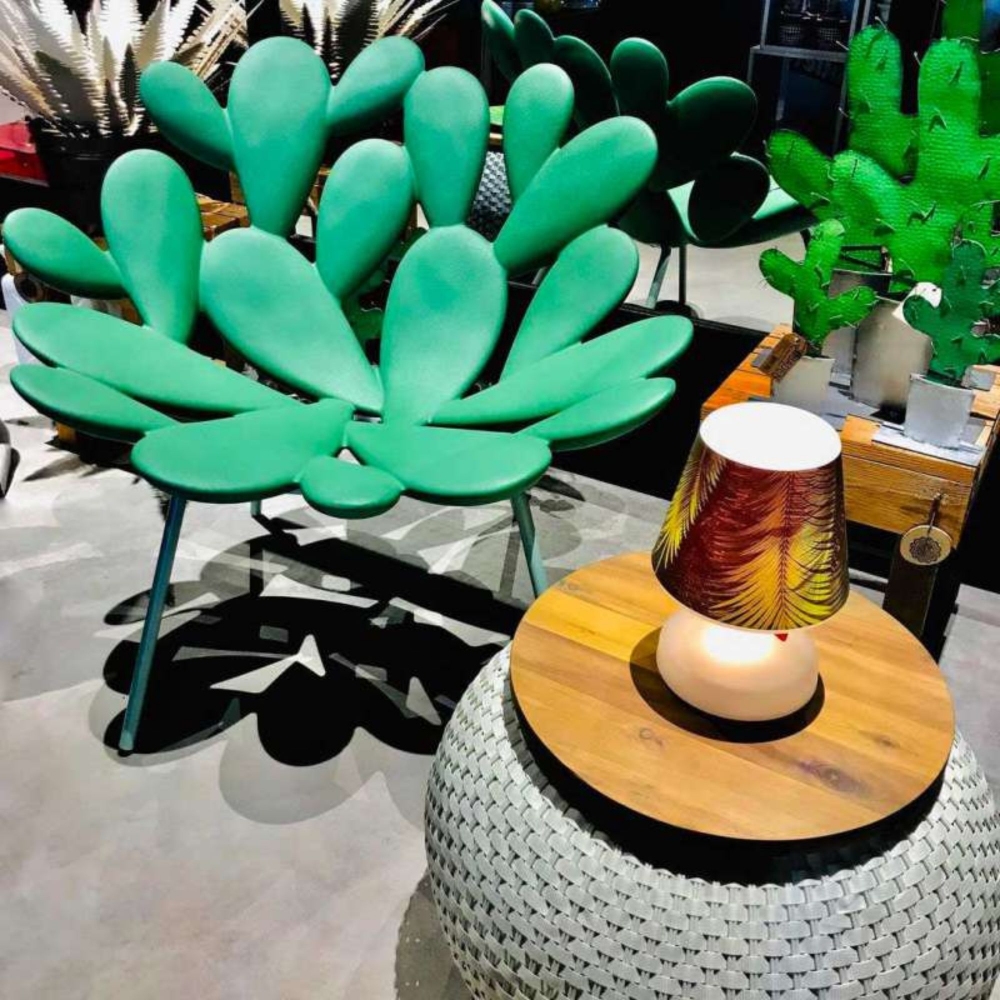 Qeeboo Poltrona lounge Filicudi Brass