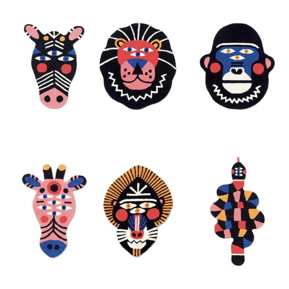 Qeeboo Oggian Leo Shaped Rug