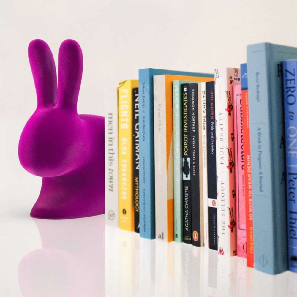 Qeeboo Rabbit XS Velvet Bookend