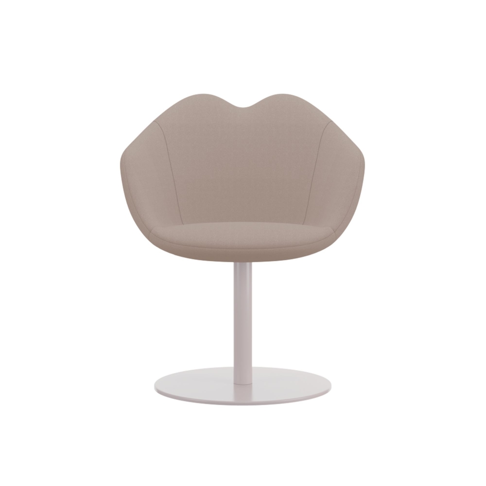 Qeeboo Sedia in tessuto XOXO - Base rotonda