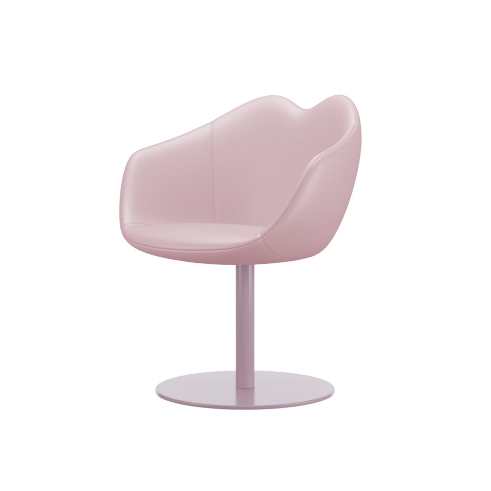 Qeeboo XOXO Leather Chair - Round Base