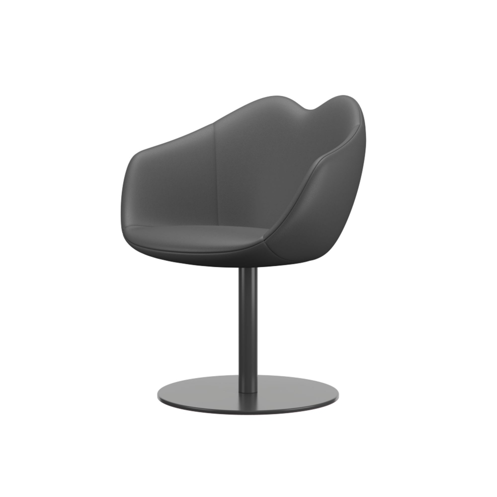 Qeeboo XOXO Leather Chair - Round Base