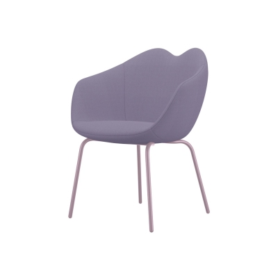 Qeeboo Sedia in tessuto XOXO - Base a quattro gambe