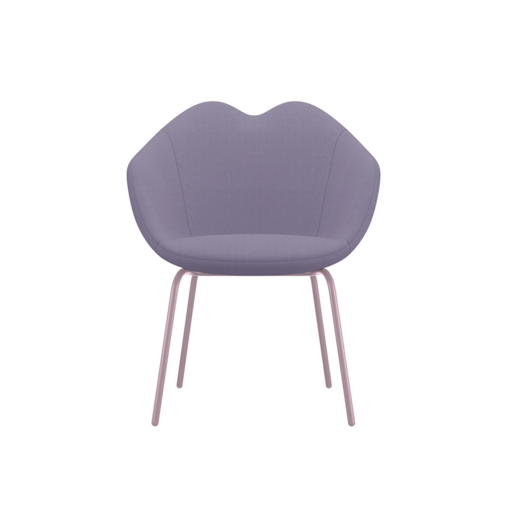 Qeeboo XOXO Fabric Chair - Four-legged Base