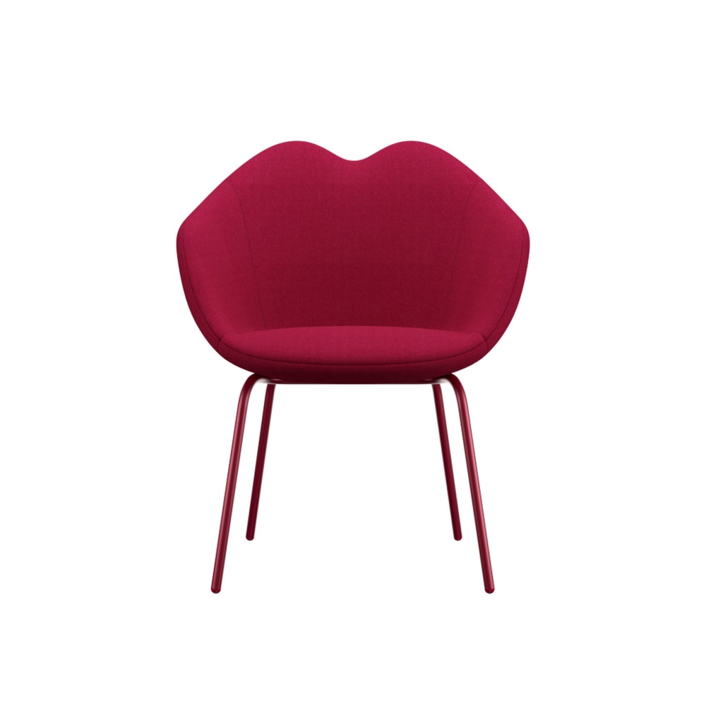 Qeeboo XOXO Fabric Chair - Four-legged Base