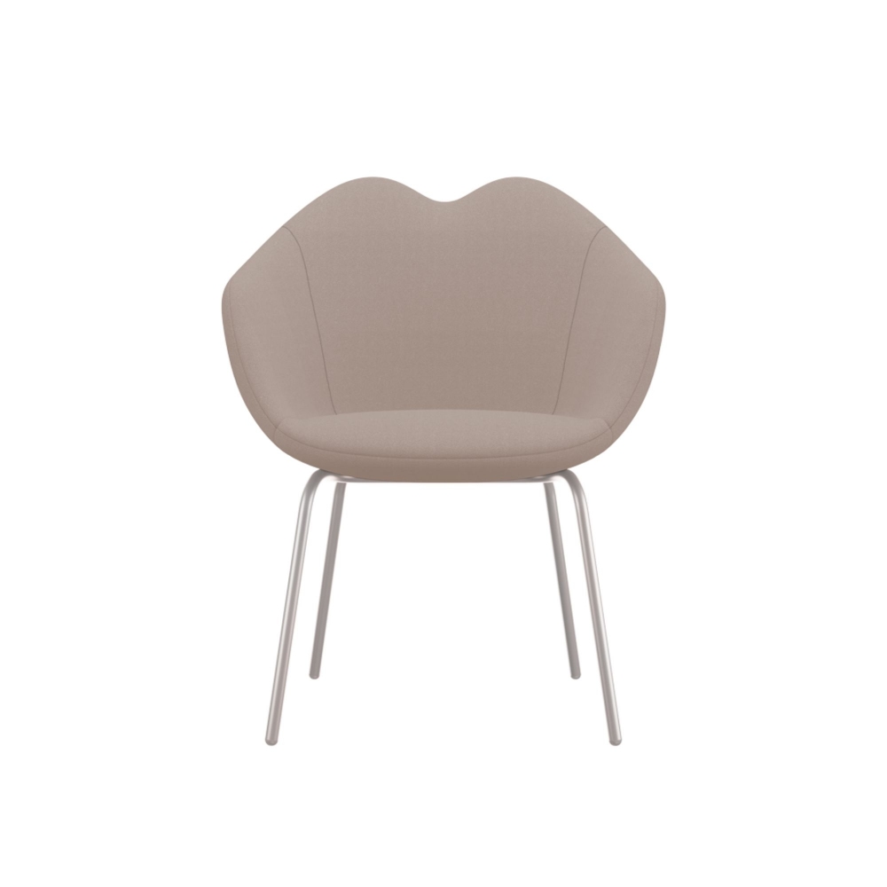 Qeeboo XOXO Fabric Chair - Four-legged Base