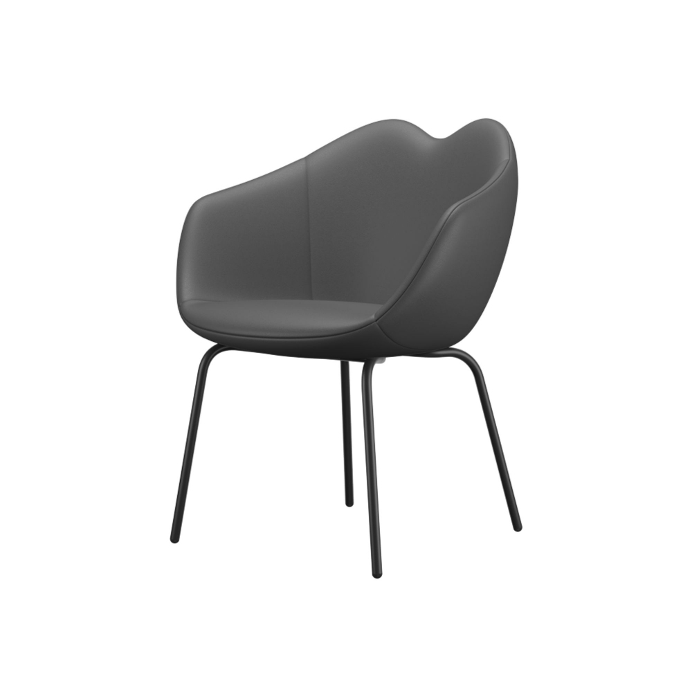 Qeeboo XOXO Leather Chair - Four-legged Base