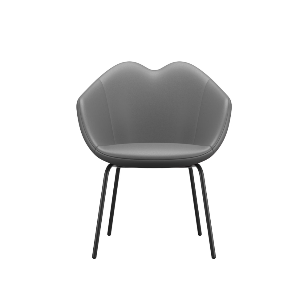 Qeeboo XOXO Leather Chair - Four-legged Base