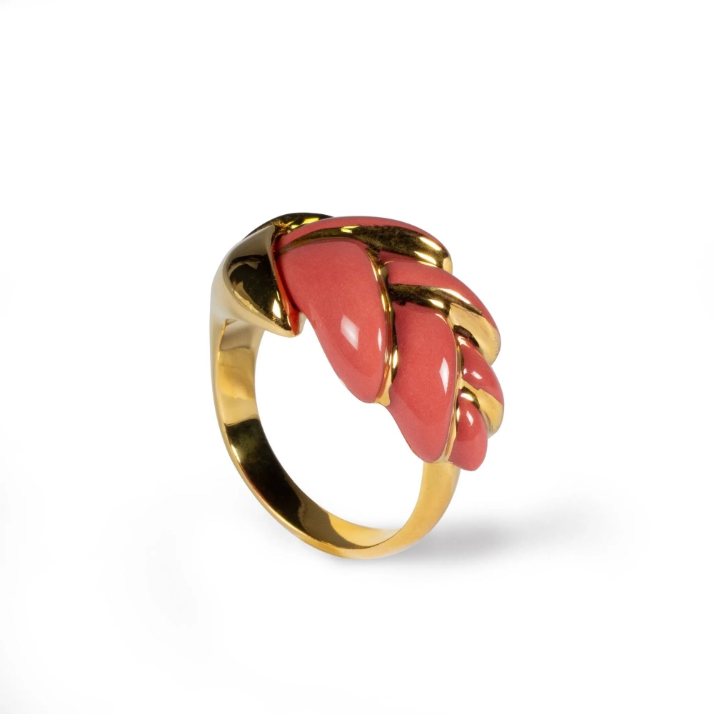 Lladró Heliconia Corallo Ring